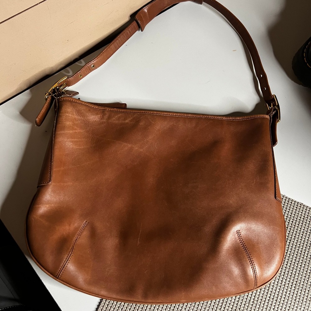 Vintage Coach Legacy Slim Ergo Hobo Bag Tan Leather Shoulder Bag
